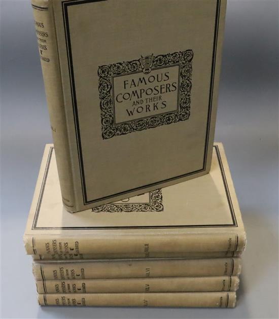 Louis C. Elson (Editor) - Famous Composers And Their Works, 6 vols, illustrated, J.B. Miller & Company, 1906